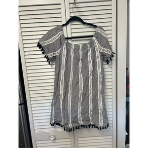 Heartloom Black White Stripe Dress, Sz Small, +
